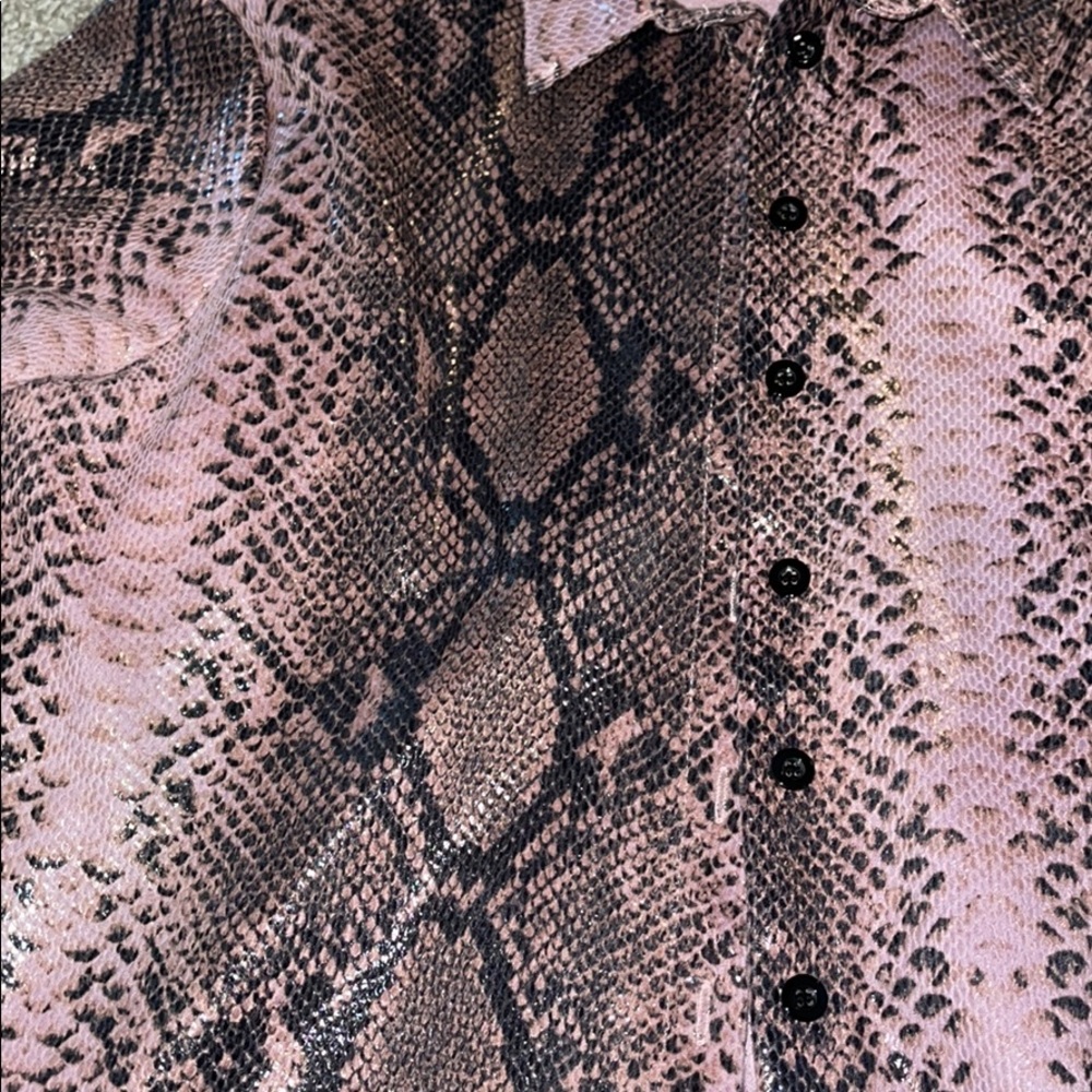 Missguided Snakeskin Button Up - image 2